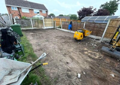 Complete garage demolition and concrete base removal